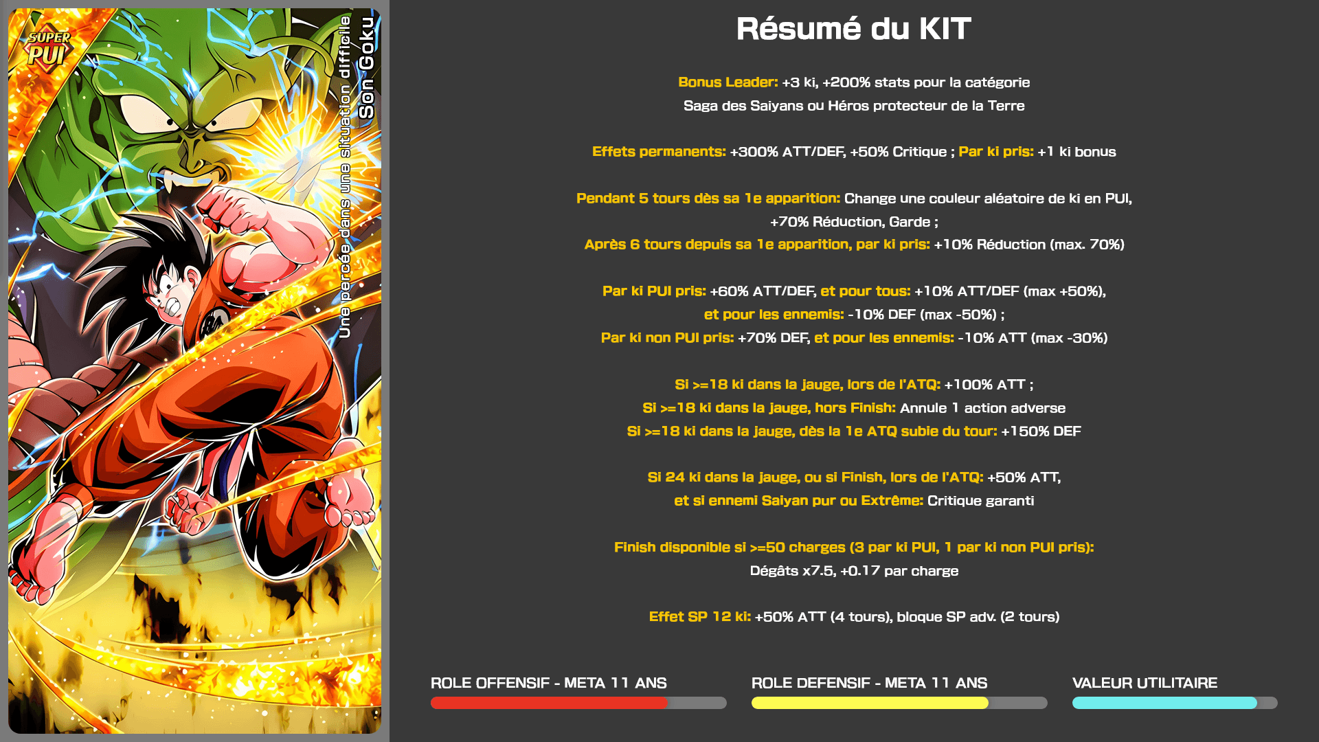 Fiche n°1Son Goku [Standby] : Une percée dans une situation difficile
