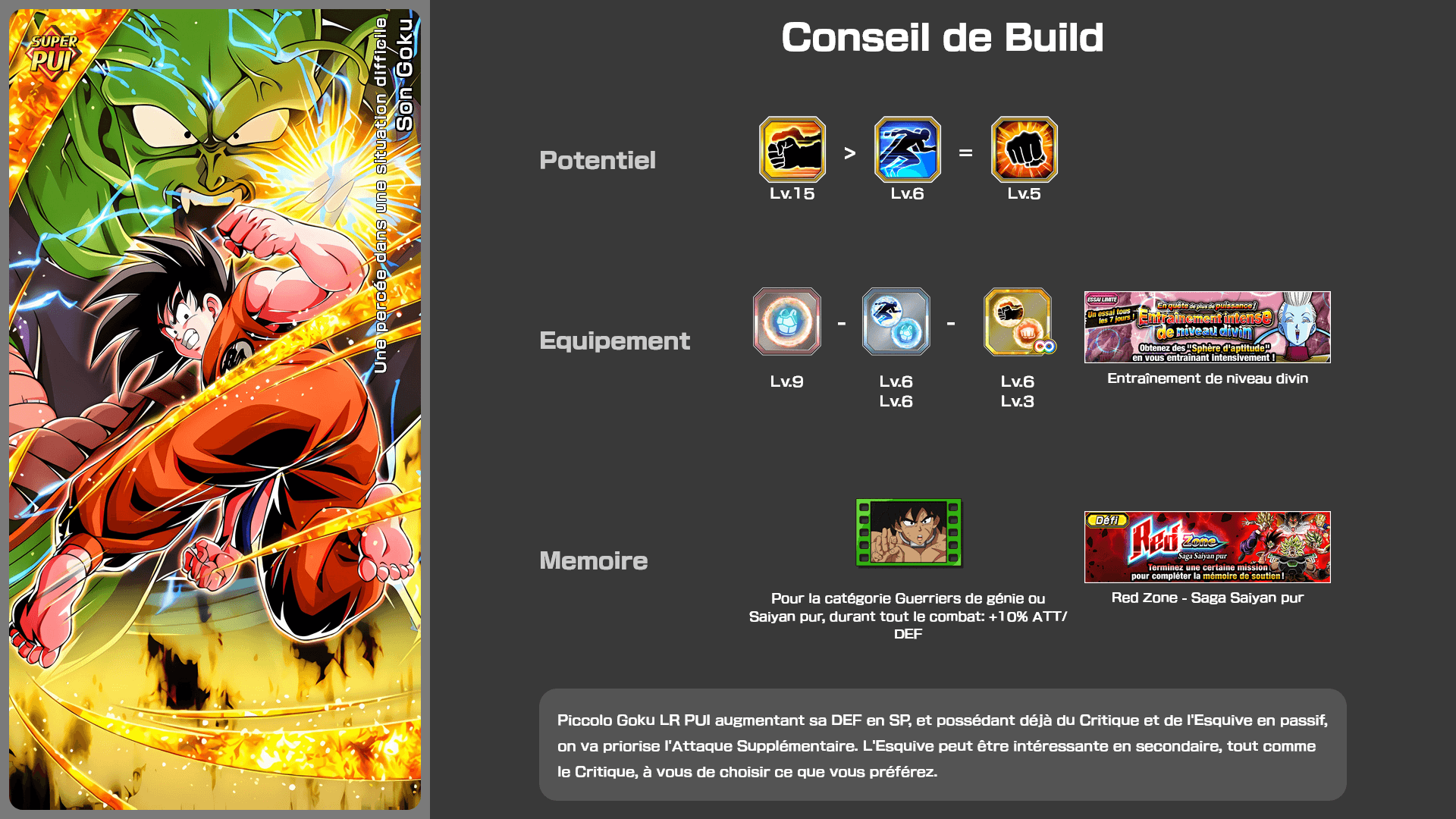 Fiche n°2Son Goku [Standby] : Une percée dans une situation difficile