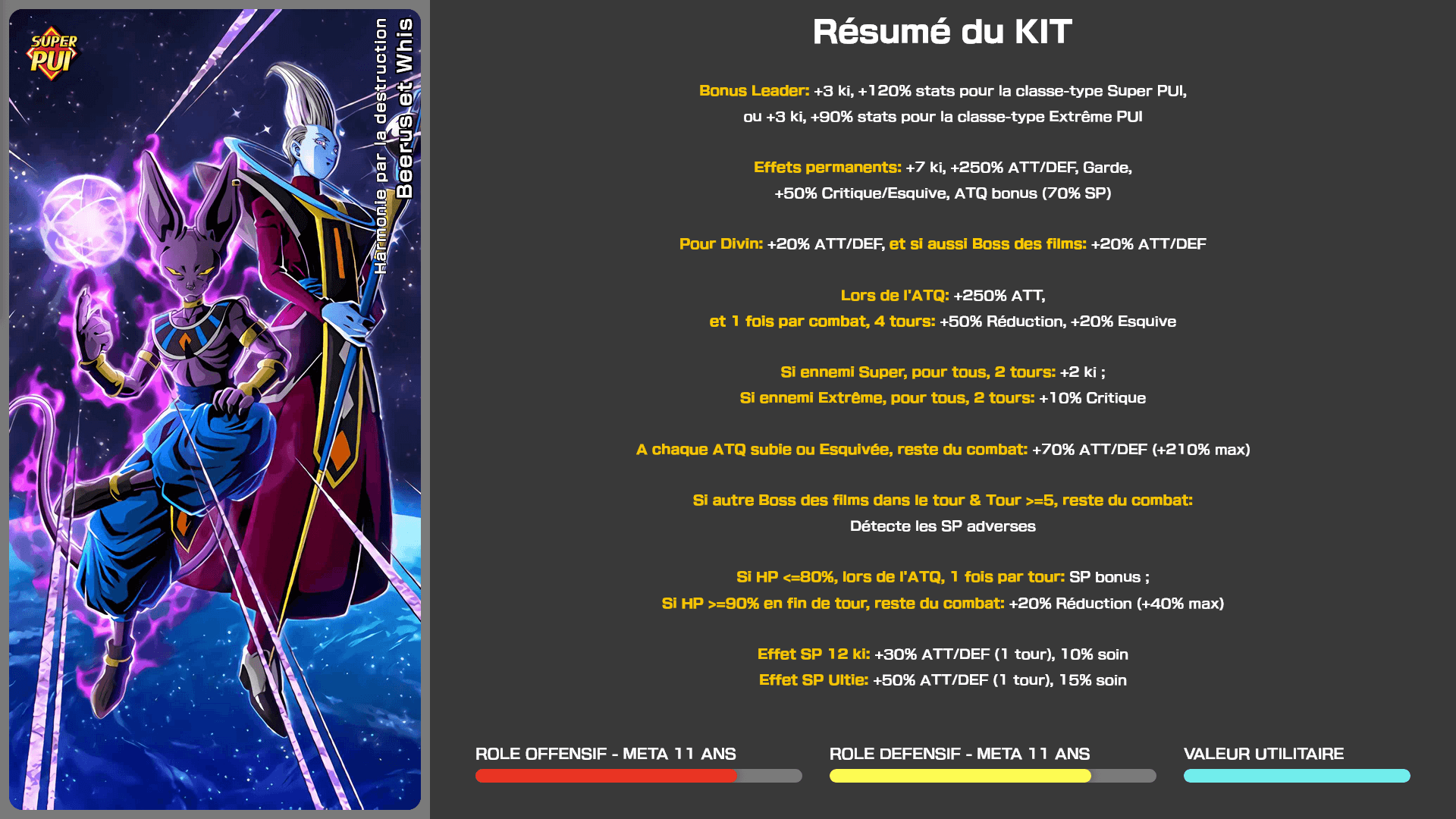 Fiche n°1Beerus et Whis : Harmonie par la destruction