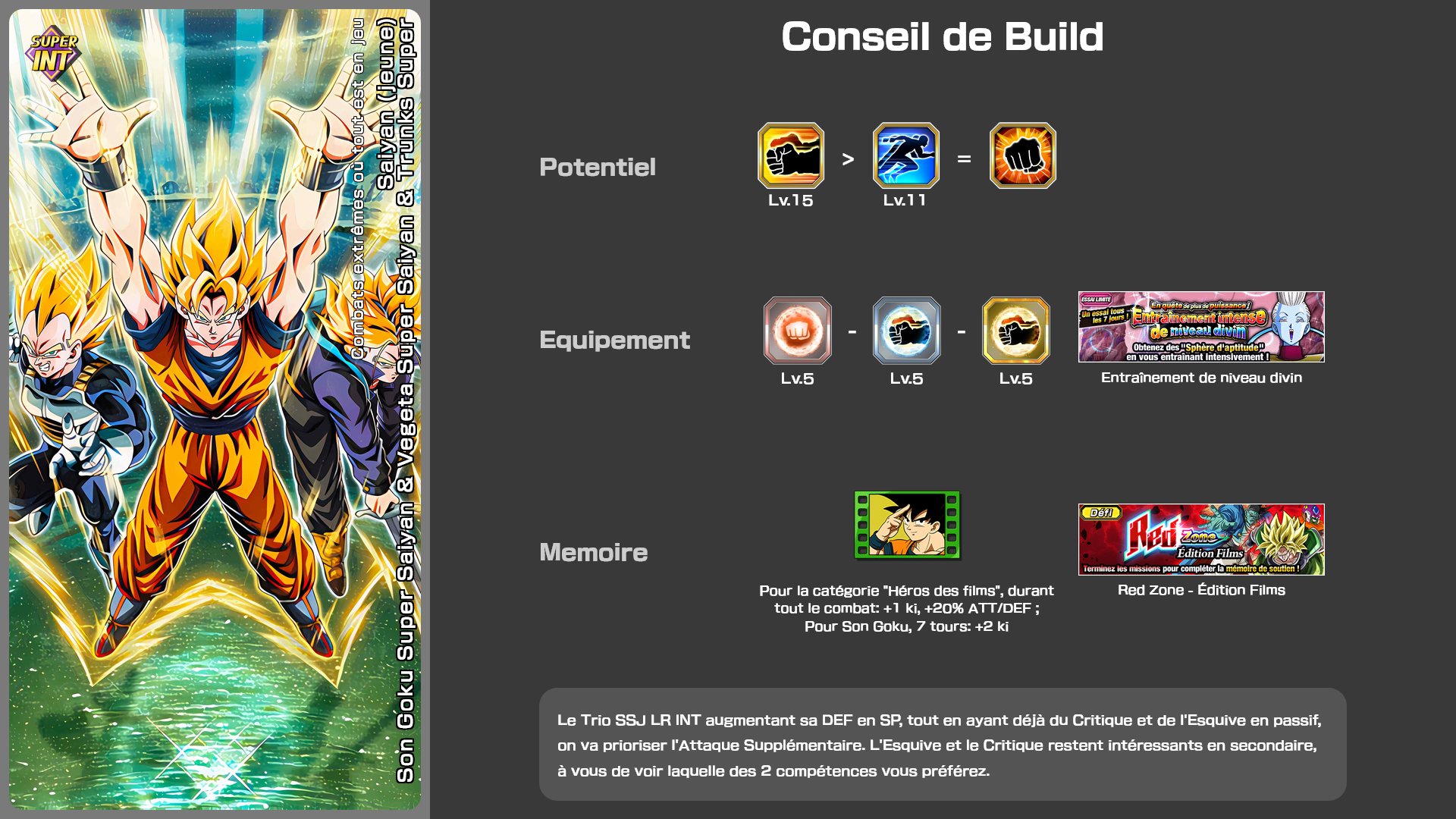 Fiche n°2Goku SSJ & Vegeta SSJ & Trunks SSJ (jeune) : Combat extrême où tout est en jeu
