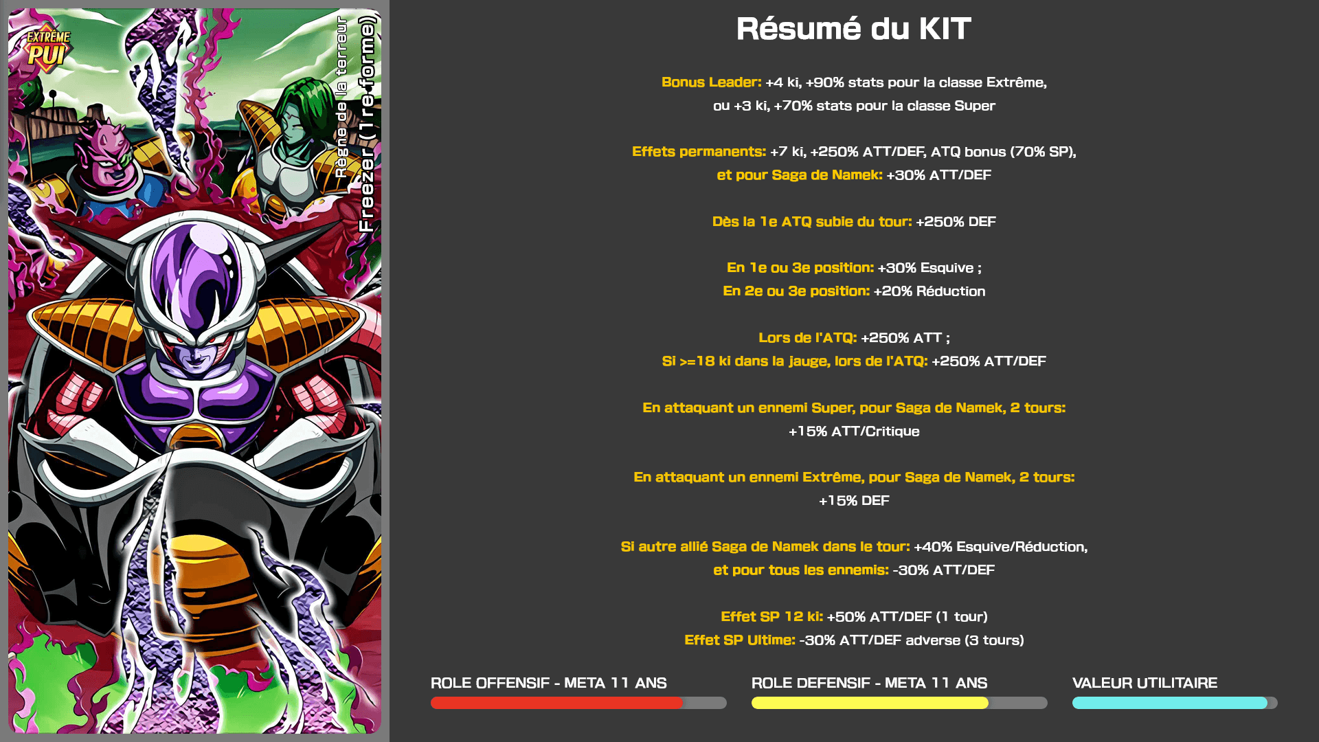 Fiche n°1Freezer (1re forme) : Règne de la terreur