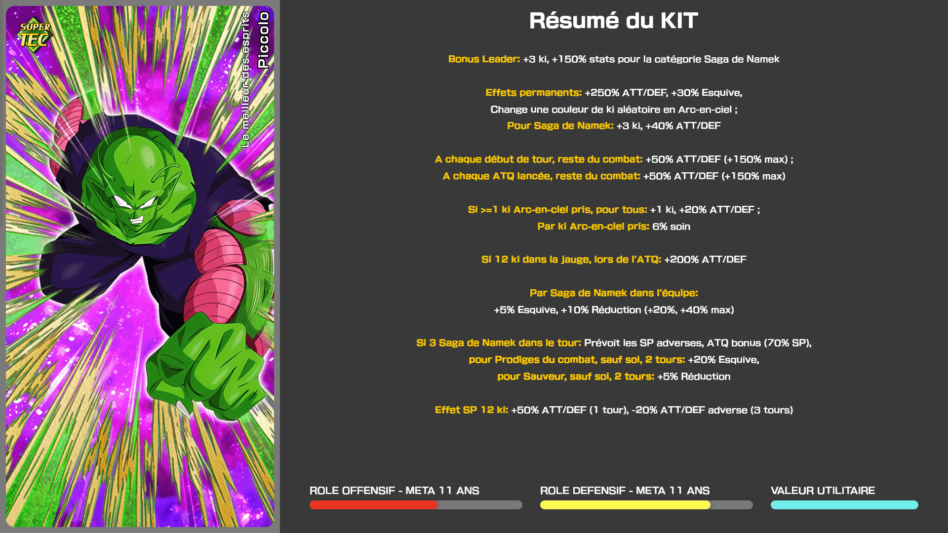 Fiche n°1Piccolo : Le meilleur des esprits