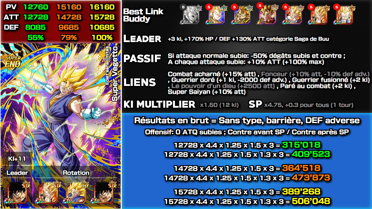 Fiche n°1Super Vegetto : Eclat sans limites