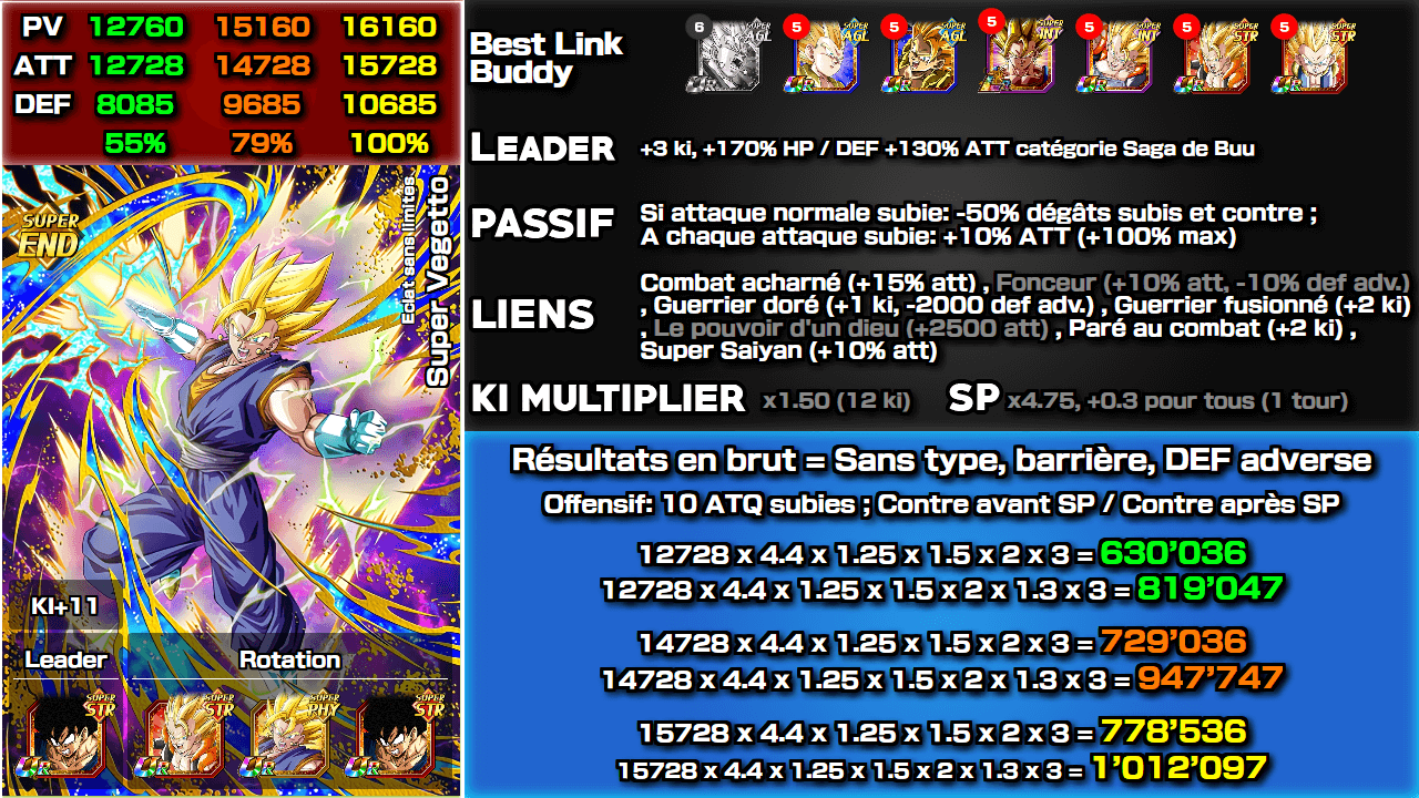 Fiche n°2Super Vegetto : Eclat sans limites