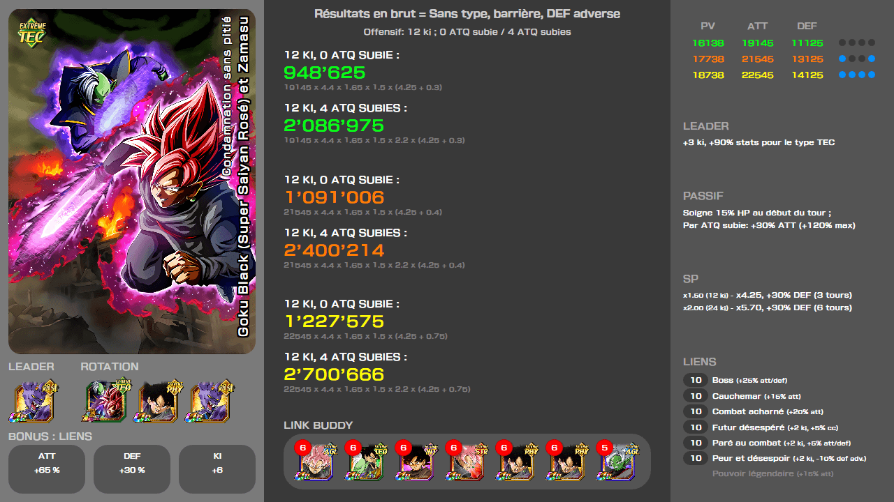 Fiche n°2Goku Black (Super Saiyan Rosé) et Zamasu : Condamnation sans pitié