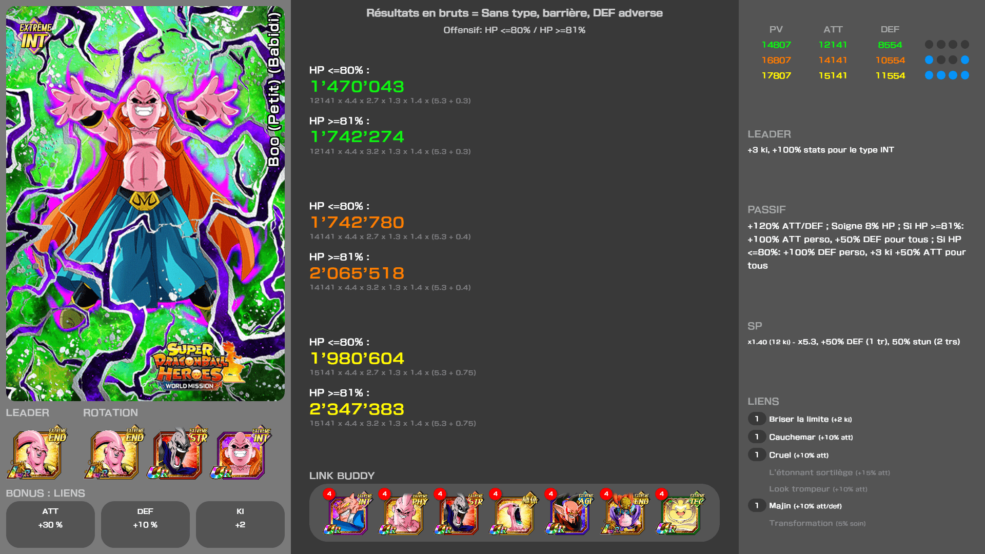 Fiche n°2Boo (Petit) (Babidi) : Majin furieux et rusé