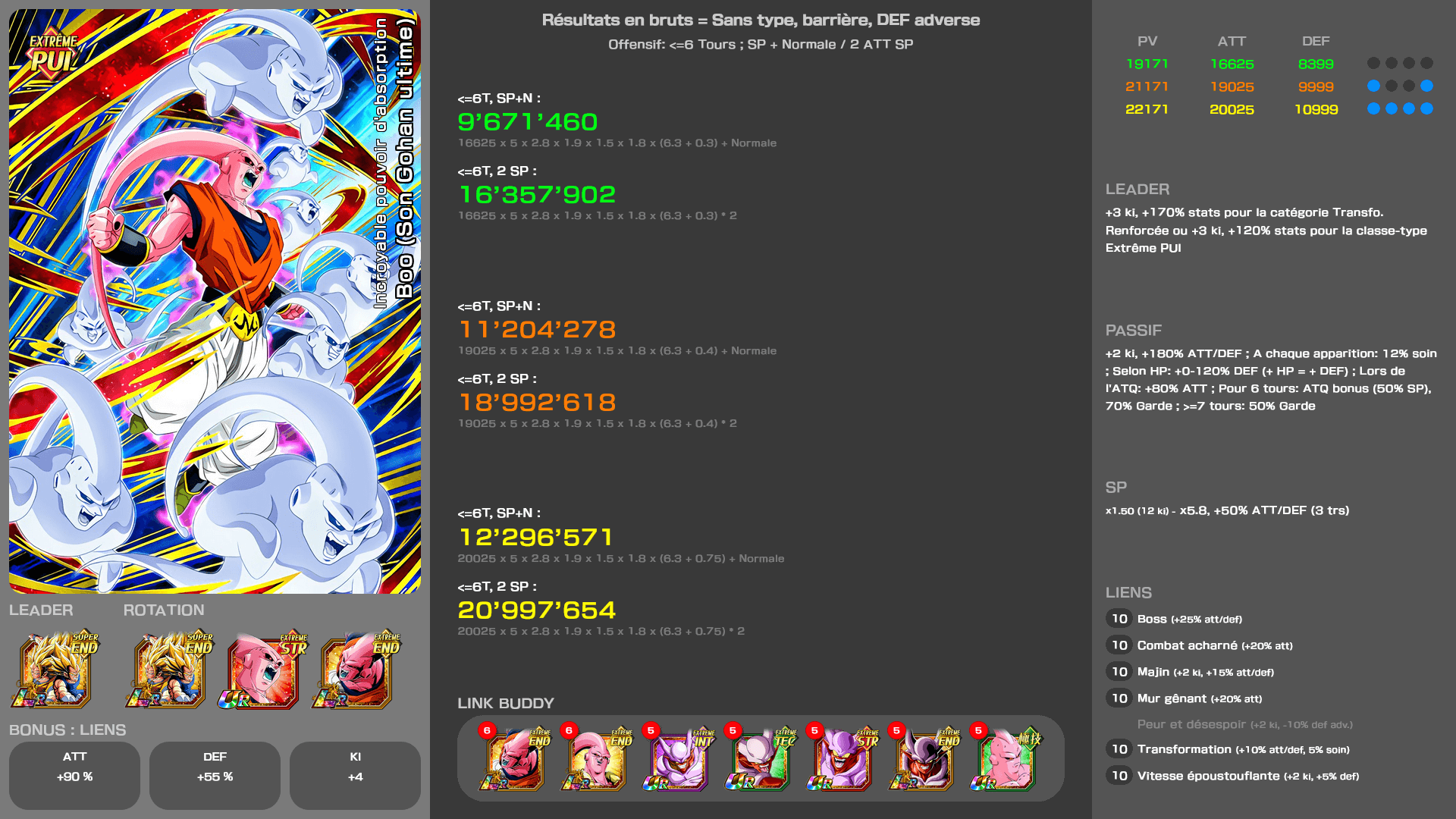 Fiche n°2Boo (Son Gohan ultime) [Absorption] : Incroyable pouvoir d'absorption